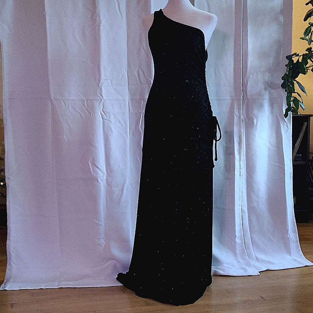 Vintage Y2K Black Sequin Dress